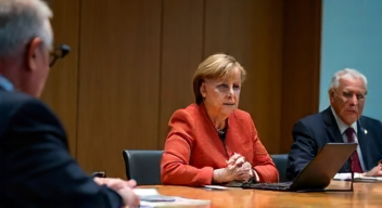 Ich bin Angela Merkel (Politikerin, 69 Jahre) und diskutiere die politischen Maßnahmen (9/10)