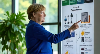 Politikerin Angela Merkel über nachhaltige Energiepolitik (9/10)